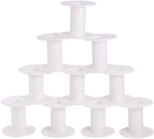 20Pcs Empty Plastic Spools, 2 Inch Ribbon Spool White Wire Spools Thread String