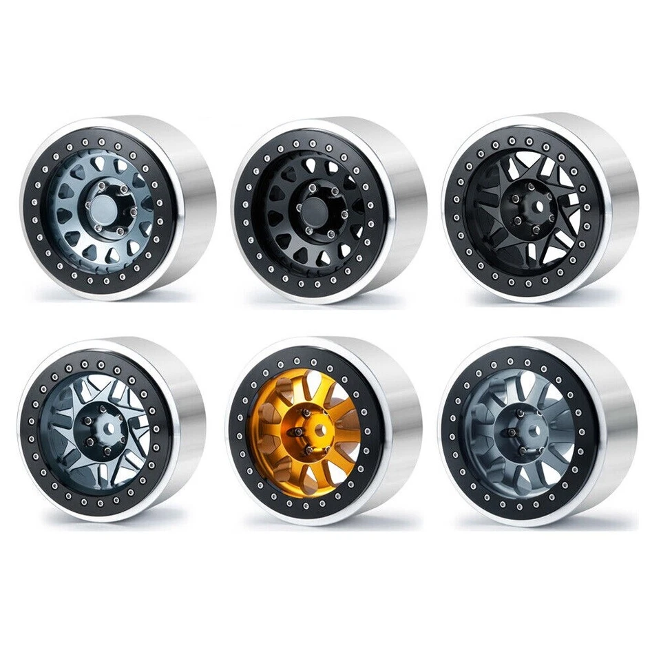 1/4PCS 2.9" Beadlock Wheel Rim Wheel Hub for 1:6 RC Crawler Axial SCX6 AXI05000 - Image 2 of 4