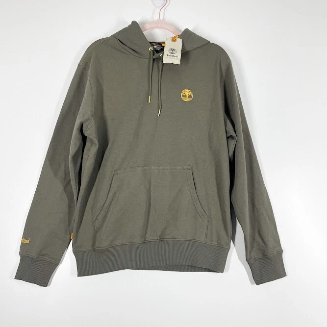 Timberland Regular Fit Pullover Hoodie Mens Green Fleece Lined Casual  Medium NEW | eBay