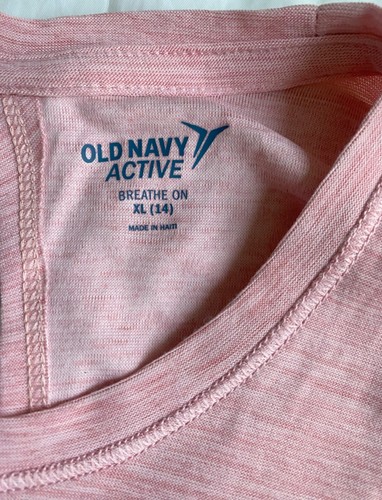 Old Navy Active Girl’s Sleeveless Tank Top Breathe On Pink Size XL 14 - Picture 3 of 8