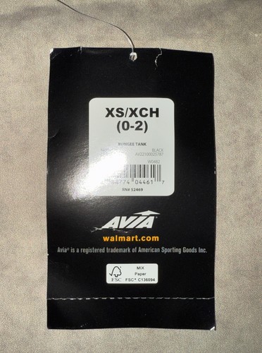 Avia Women's Bungee Tank Top Size XS(0-2) Black Pull Over - Picture 5 of 7
