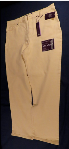 GLORIA VANDERBILT WOMEN'S AMANDA TAPERED LEG CLASSIC PANT(GOLD FINCH 6 SHORT)NWT - Picture 2 of 4