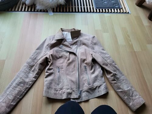 Designer echt Leder Jacke Transmission Gr.40 beige Ton sehr weich ansehen top - Bild 10 von 24