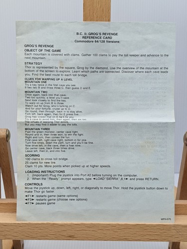 BCs Quest For Tires / Grogs Revenge Commodore 64 128 Diskettenspiel: Vintage - Bild 4 von 5