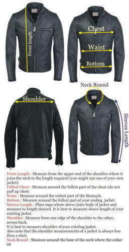 Men's Jacket Leather Genuine Lambskin Black Winter Coat - 3/4 Length ...