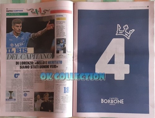 NAPOLI FUTBOL EL GANADOR CAMPEÓN ITALIA Periódico GAZZETTA SPORT 24-05-2025 - Imagen 6 de 14