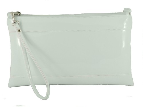 Divine Faux Patent Clutch/Shoulder/Crossbody/Wristlet Bag Wedding Prom bag Large - Picture 7 of 17