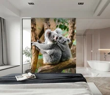 3D Trunk Koala O32721 Animal Wallpaper Wall Murals Removable Wallpaper Fay