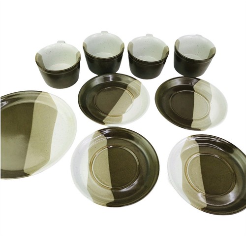 MIKASA Studio Kiln Ben Set 9 pieces Coffee Tea Cup Saucer & Dinner plates PF008 - 第 1/4 張圖片