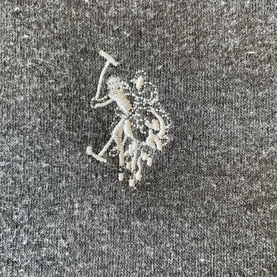 US Polo Assn. Full Zip Sherpa Lined Gray Hooded Sweatshirt/Jacket Small - Image 2 of 4