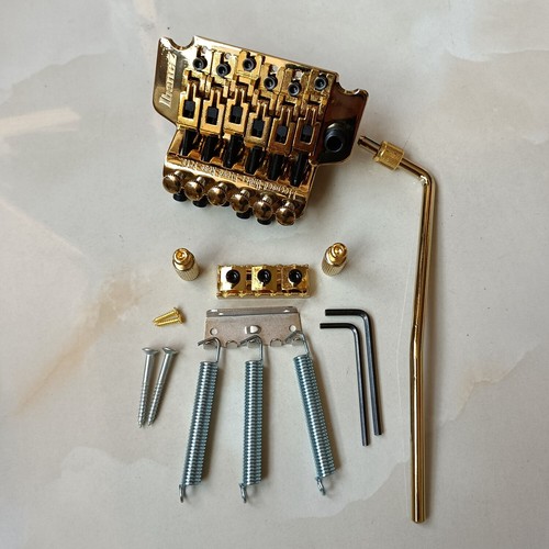 Sistema de doble bloqueo Bridge Floyd Tremolo Bridge para guitarra Ibanez dorada - Imagen 3 de 6