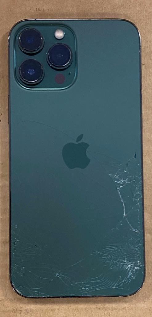 APPLE IPHONE 13 PRO MAX 256GB ALPINE GREEN (AT&T) DAMAGED- USED