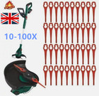 10-100Pcs Red Plastic Blade Cutter Replace for Cordless Grass Trimmer Strimmer
