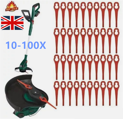 10-100Pcs Plastic Blades Set Cutter Replace For Cordless Grass Trimmer Strimmer - Picture 4 of 25