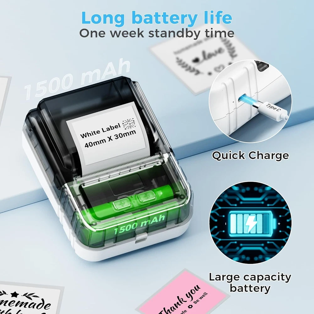 Bluetooth M120 Label Maker Portable 2 Inch Printer for Home and Office Use Bluetooth M120 Label Maker Portable 2 Inch Printer for Home and Office Use