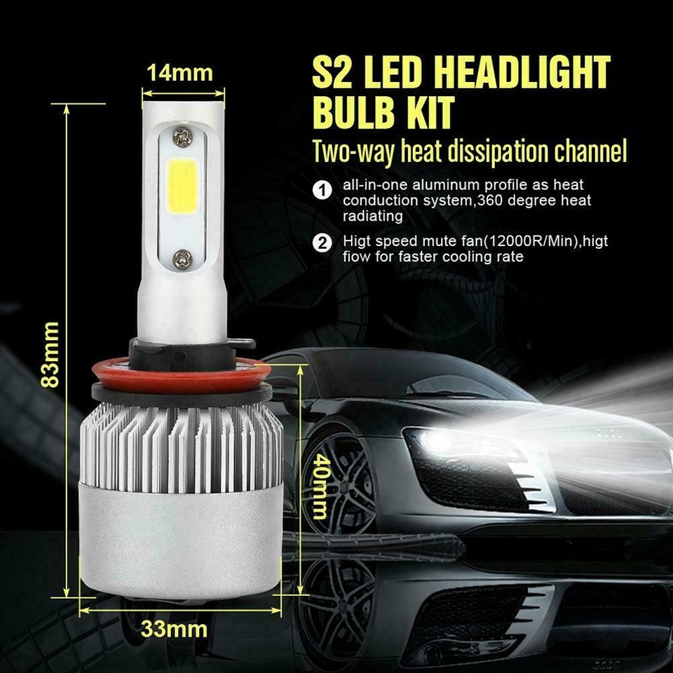 For Toyota Camry 2007-2014 - 8000K LED Headlight Hi/Lo & Fog Bulbs Qty For Toyota Camry 2007-2014 - 8000K LED Headlight Hi/Lo & Fog Bulbs Qty