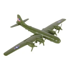 TimMee Processed Plastic WW2 B-29 Superfortress Green Bomber Plane Army Aircraft