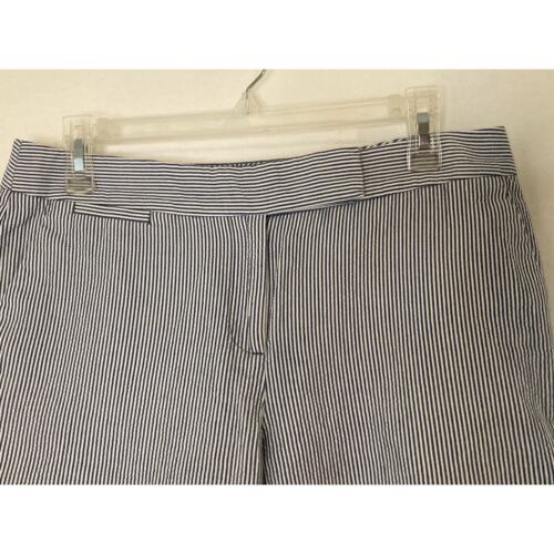 Talbot's Womens Striped Shorts "Seersucker" Size 8 Petite Blue & White Stripes - Picture 3 of 7