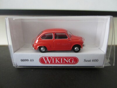 WIKING 0099 49 SEAT 600 COUPE in RED - model is PLASTIC - HO or 1:87 scale