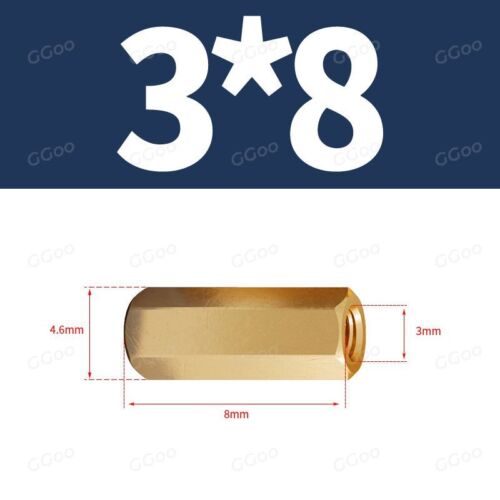 M2 M2.5 M3 M4 M5 M6 Metric Long Hex Coupling Nut with Brass DIN 6334 - Picture 57 of 129