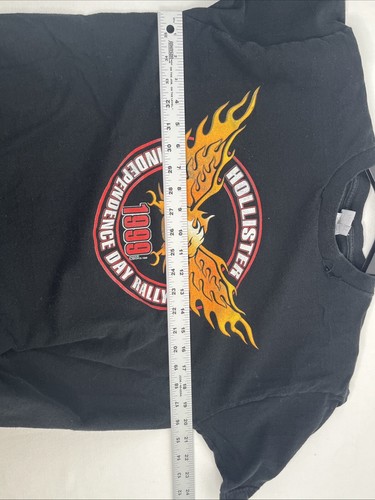 Men’s Large 1999 Hollister Rally Black T-shirt W/Defects - Picture 16 of 19