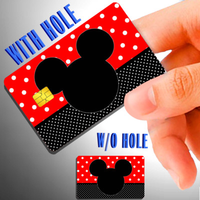 Mickey & Minnie Mouse Credit Debit Card Sticker Skin Decal HOLOGRAPHIC