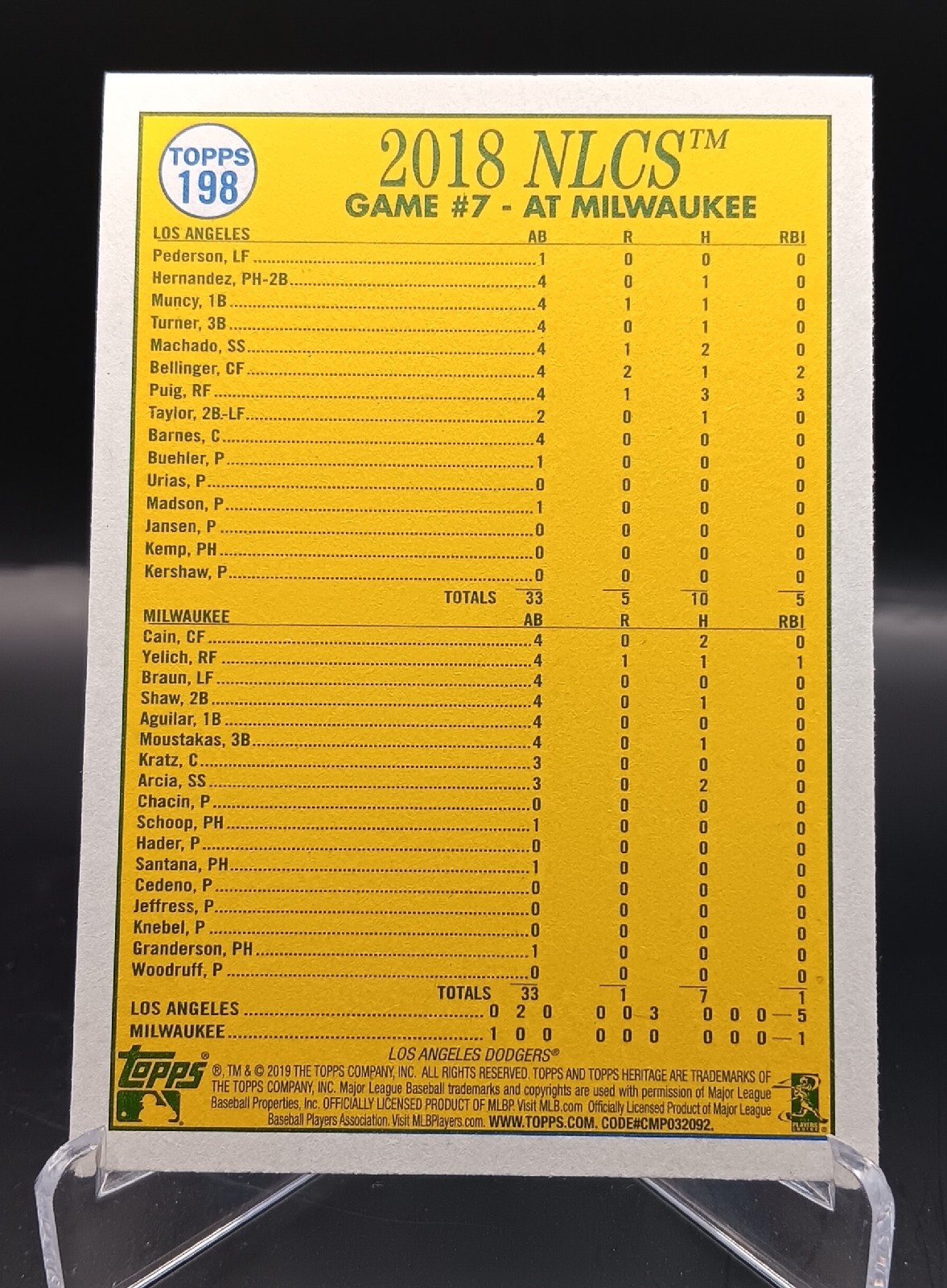 2019 Topps Heritage Postseason Highlights 198 Yasiel Puig for sale online eBay