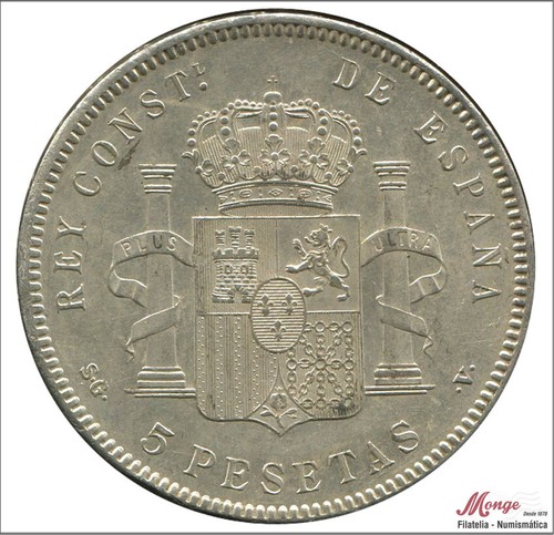 España Alfonso XIII 5 pesetas 1899 (*18*99) SGV - 25 gr. plata S/C- aUNC - Picture 2 of 2