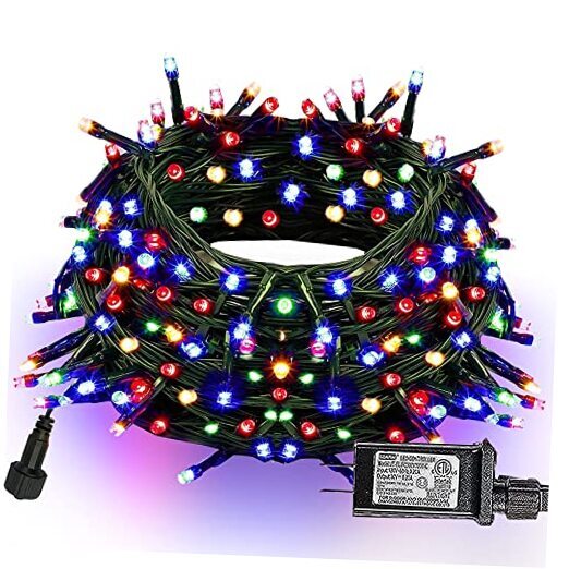 Christmas String Lights, 100 FT Connectable Waterproof 300 LED Multicolor