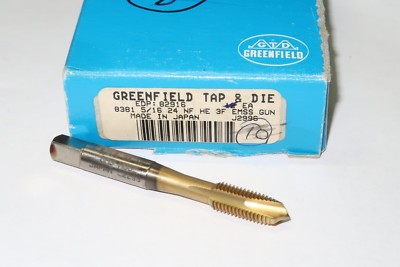 USA! Hanson Whitney Threading Hand Tap 5//16-18 NC 1 2 FL,Plug Gun,Tap,Tin