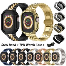 Metal Band Case For Apple Watch Series 9 8 7 6 5 4 3 SE 49 Strap iWatch 41/45mm