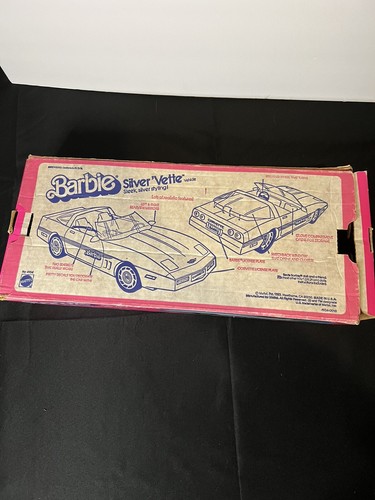 Barbie Silver Corvette Convertible Car Chevrolet Retro Vintage 1984 Mattel Box - Picture 8 of 24