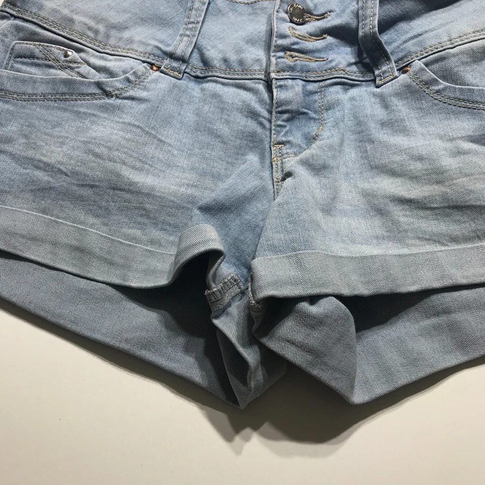 Pantalones Cortos YMI Wanna Betta Butt Juniors Talla 7 Vaqueros Ligeros 3 Botones Foto 4 de 4