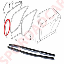 OEM Parts Rear Door Weatherstrip Seal LH RH 2P For Hyundai 2009-2015 Equus