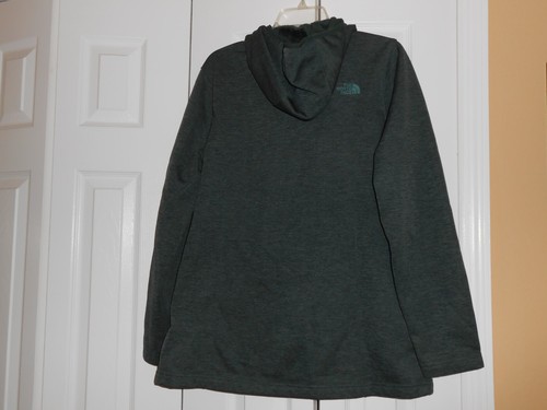 Women~THE NORTH FACE~LOGO~Green~Full Zip Hoodie Pockets Every Day Jacket Size L - Picture 8 of 11