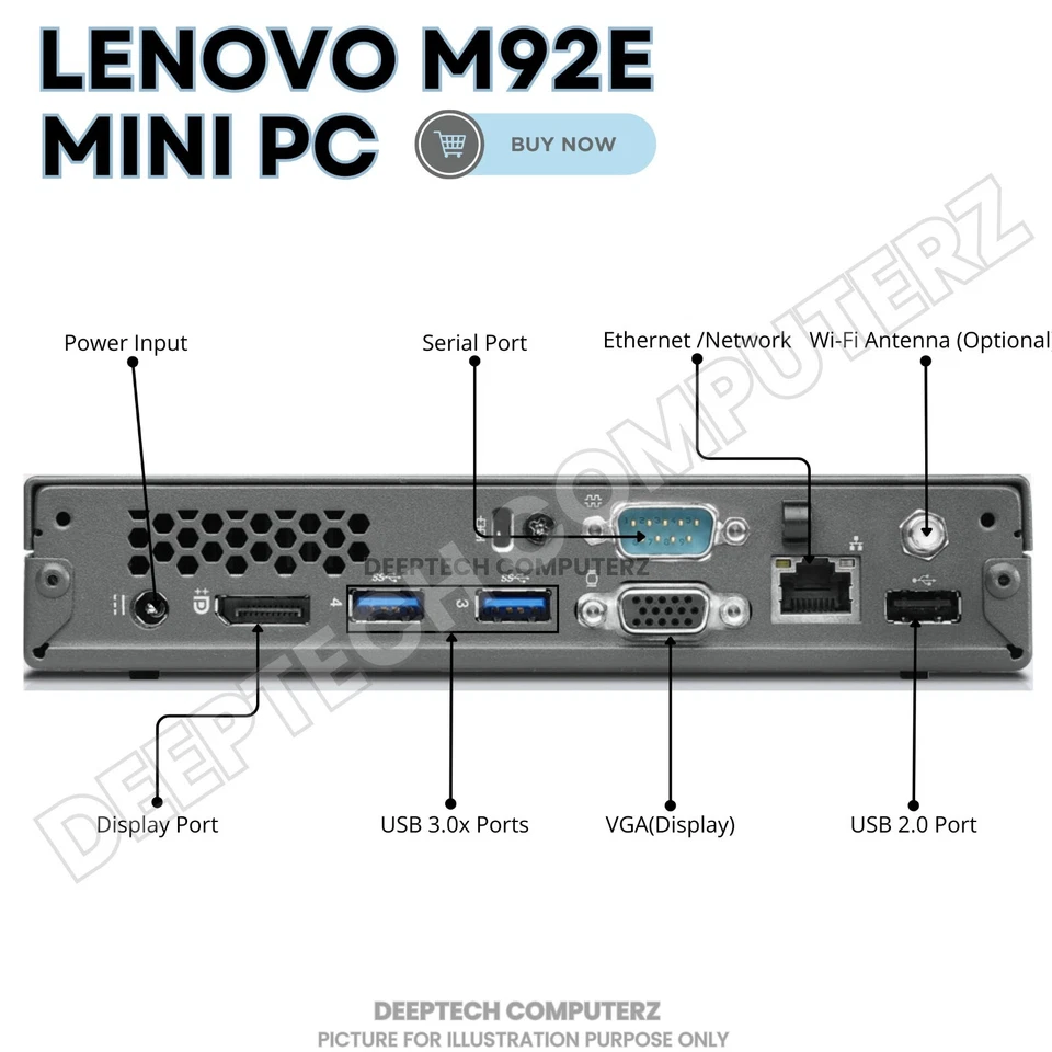 Lenovo ThinkCentre M92e Tiny PC Intel Core i7 16GB RAM 1TB SSD Wi-Fi Windows 11 - Image 3 of 4