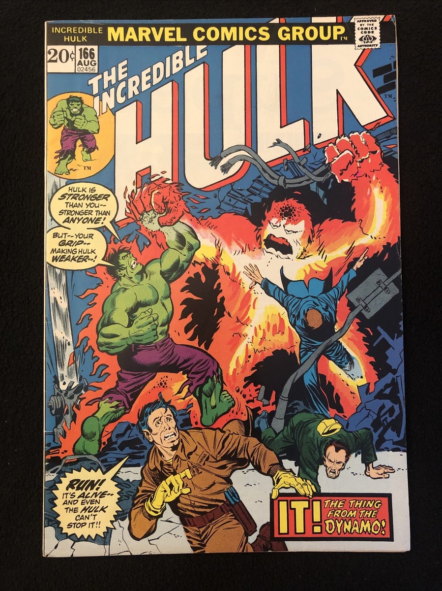 HULK 166 7.5 8.0 MARVEL 1973 MYLITE 2 DOUBLE BOARDED 1ST