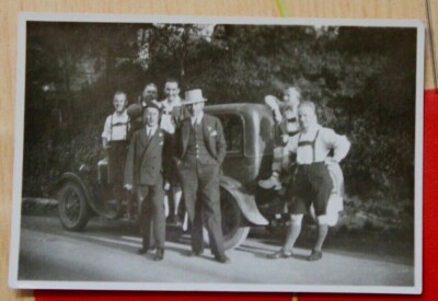 Photo 1929 men young man car passenger car leather pants O4