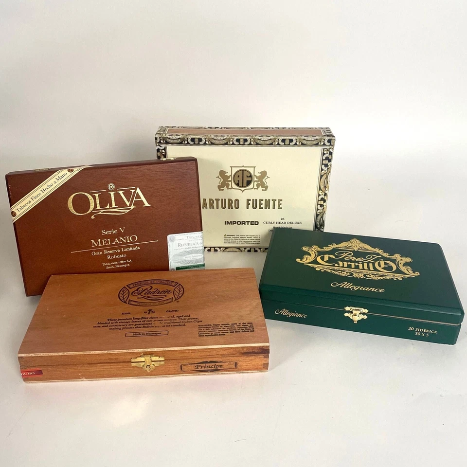 Cajas de cigarros de madera vacías (juego de 10) Foto 3 de 4