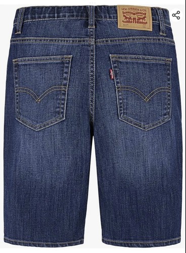 New $42 Size 8 Reg Levi’s 511 Slim Big Boys Denim Shorts New With Tags - Picture 2 of 9