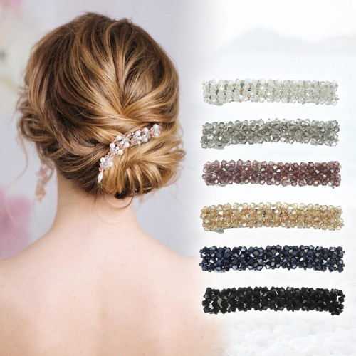 6 piezas de accesorios para cabello con clip lateral para cabello con barra de cabello para mujeres niñas - Imagen 3 de 7