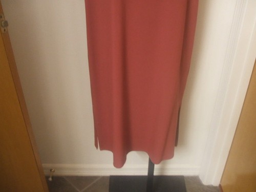 Eileen Fisher PM Roundneck Calf Length Dress Rosewood NWT $198 Viscose Jersey - Picture 12 of 12