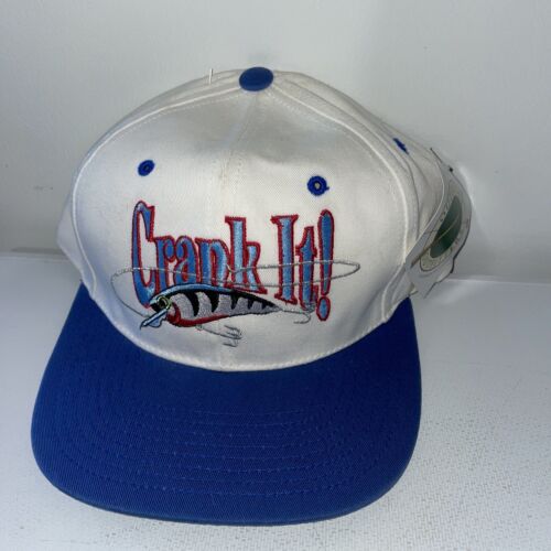 Vintage fishing snapback hat - “Crank It” Truckers Cap Fishing Lure Fly Fishing - Picture 2 of 6