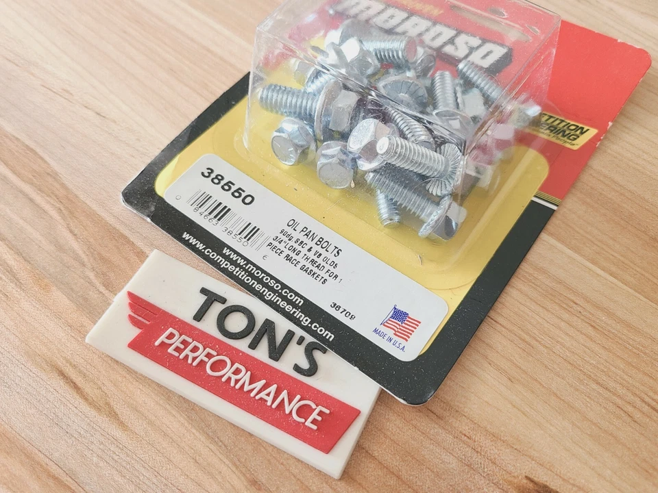 Kit de pernos para cárter de aceite Moroso 38550 - SBC Chevy 283-400 y Olds 350-455 V8 Foto 2 de 2