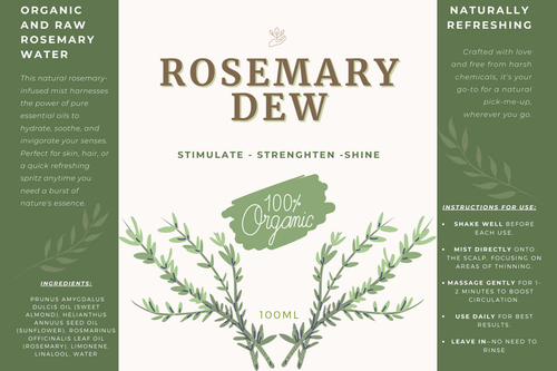 Rosemary Oil Hair Spray | For Hair Growth & Repair | By Rosemary Dew - Picture 2 of 3