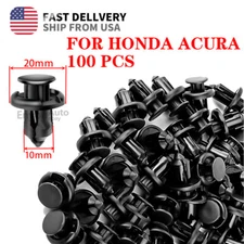 100Pcs 10mm Bumper Clips Retainer Auto Car Rivets Fastener Fender Push For Honda