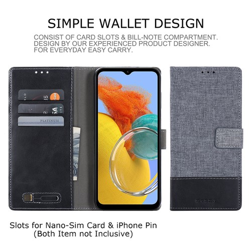 For Google Pixel 7/6 Pro 7A 6A Canvas Leather Stand Flip Wallet Phone Case Cover - Zdjęcie 19 z 49