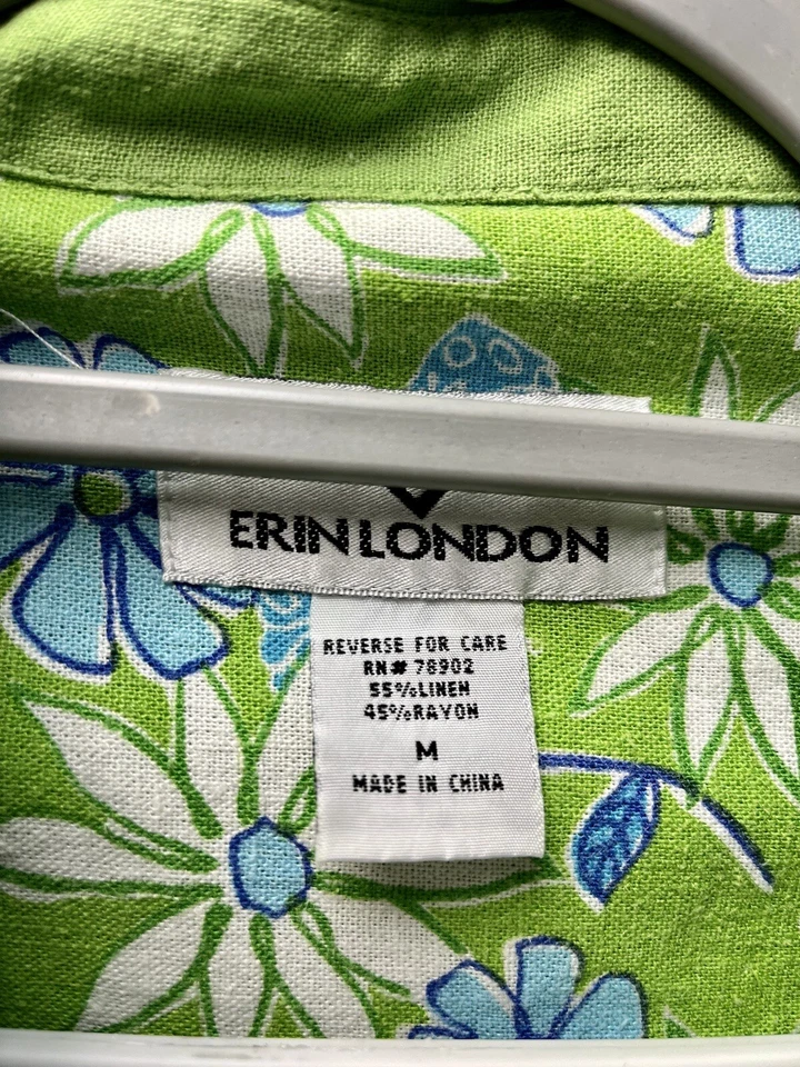 De Colección Erin London M Pantalón Traje Verano Usable Arte Retro Años 60 MOD Hippie Foto 3 de 3