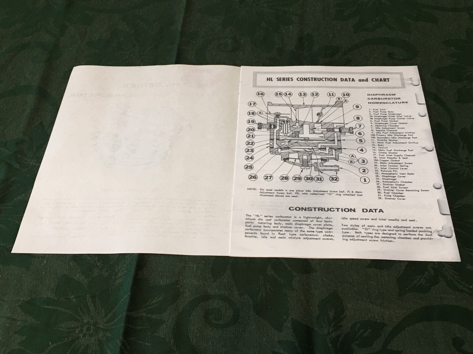 Vintage Tillotson Chainsaw HL Carburetor Carb Tuning Service Operation