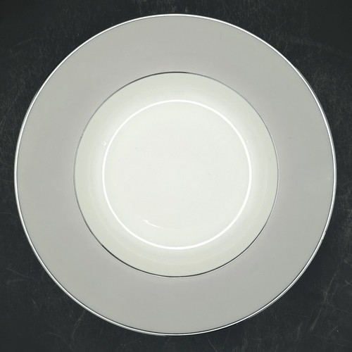 1950er Franziskaner Palomar grau grau Platinrand 8,25" Rand Suppenschüssel Ersatz - Bild 2 von 7